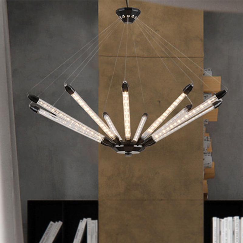 7/11 Lights Chandelier Pendant Light Post Modern Black Gold - Rebooters