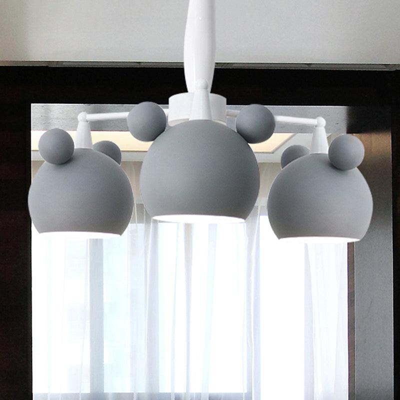 Macaron Stylish Suspension Light Bear Shade Metal Hanging Light - Rebooters