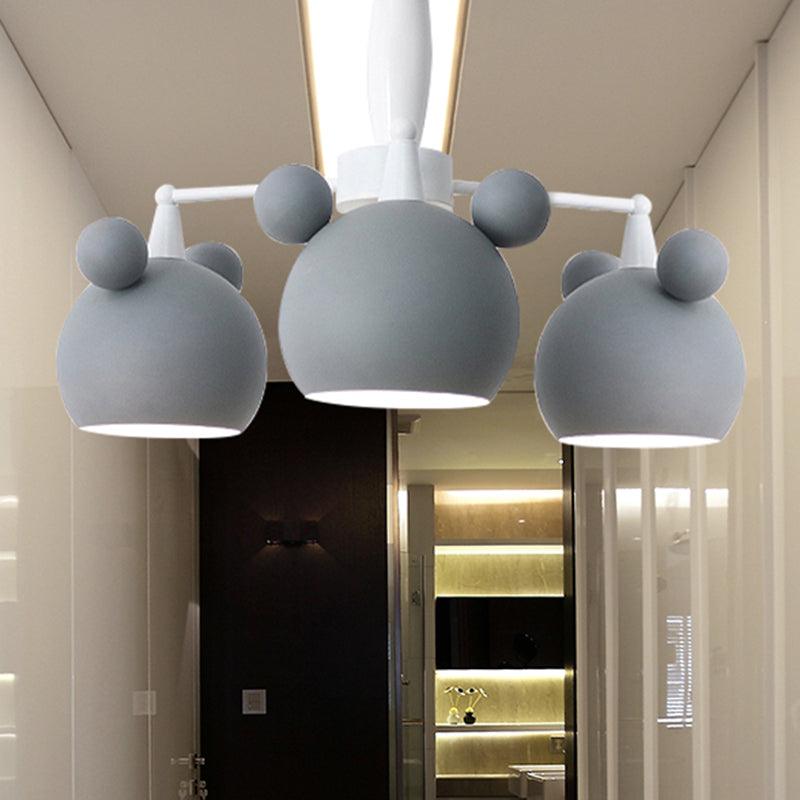Macaron Stylish Suspension Light Bear Shade Metal Hanging Light - Rebooters