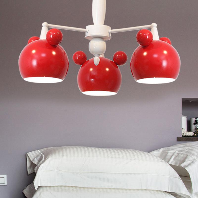 Macaron Stylish Suspension Light Bear Shade Metal Hanging Light - Rebooters