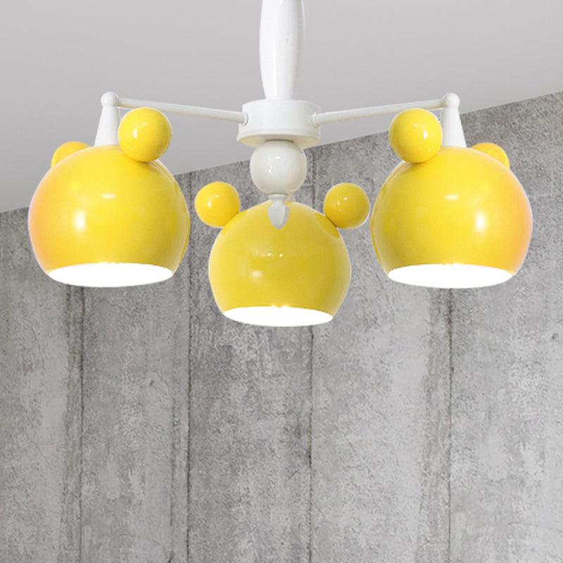 Macaron Stylish Suspension Light Bear Shade Metal Hanging Light - Rebooters