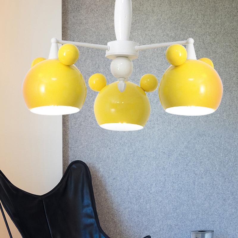 Macaron Stylish Suspension Light Bear Shade Metal Hanging Light - Rebooters