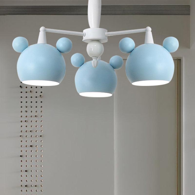 Macaron Stylish Suspension Light Bear Shade Metal Hanging Light - Rebooters