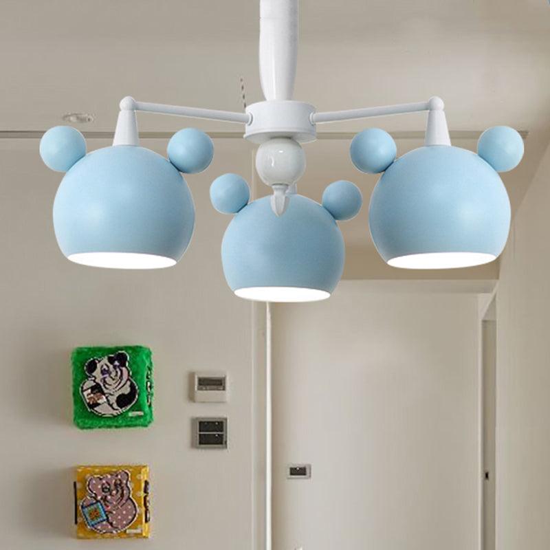 Macaron Stylish Suspension Light Bear Shade Metal Hanging Light - Rebooters