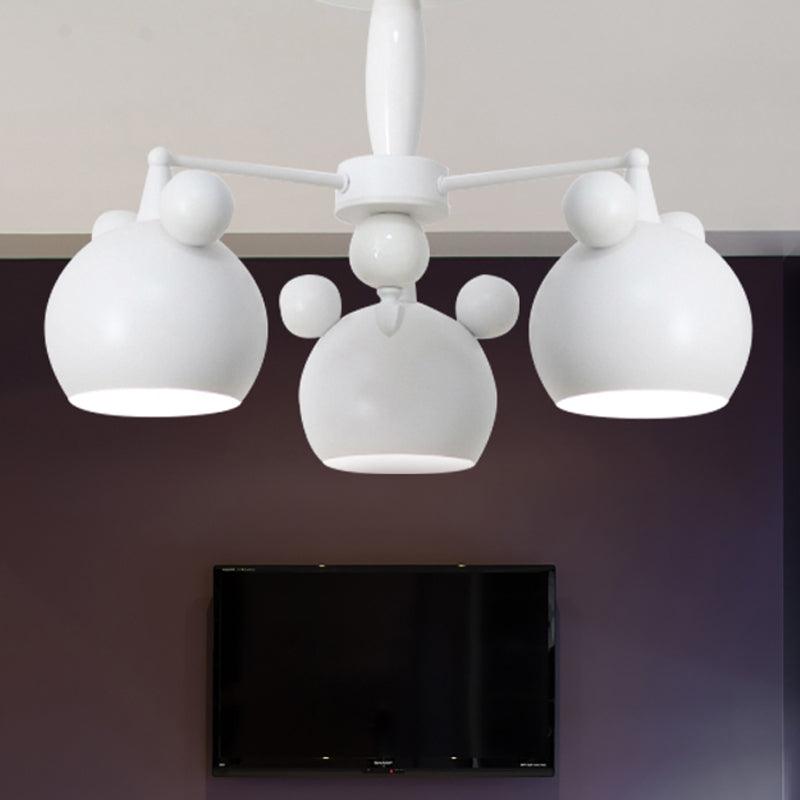 Macaron Stylish Suspension Light Bear Shade Metal Hanging Light - Rebooters