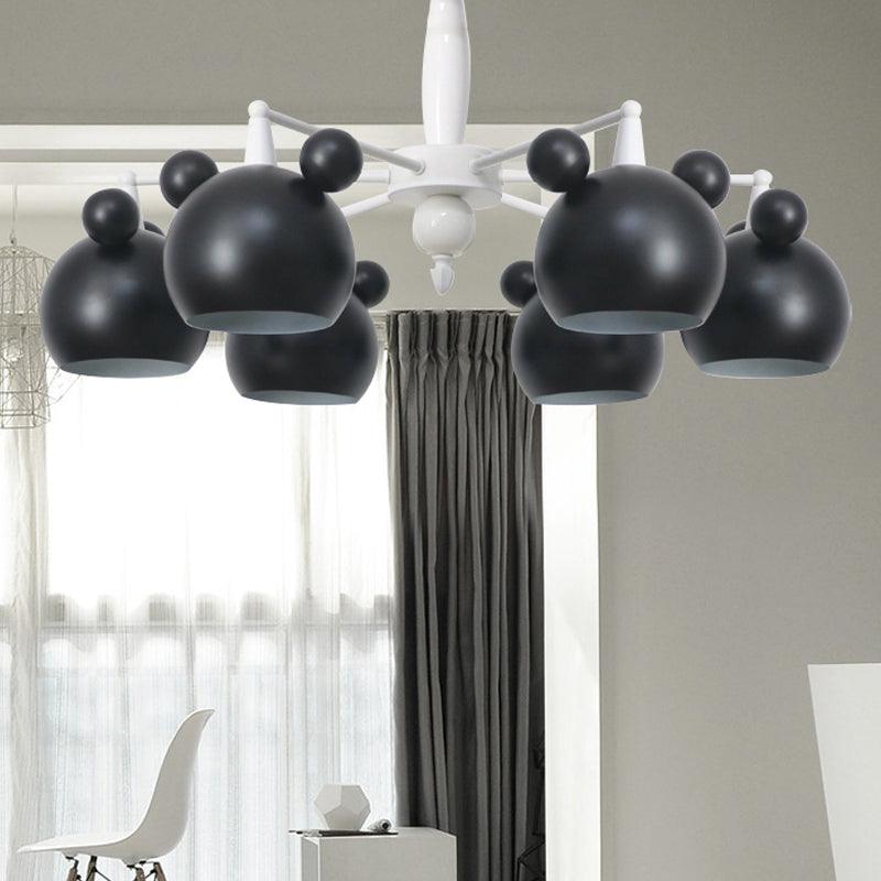 Macaron Stylish Suspension Light Bear Shade Metal Hanging Light - Rebooters