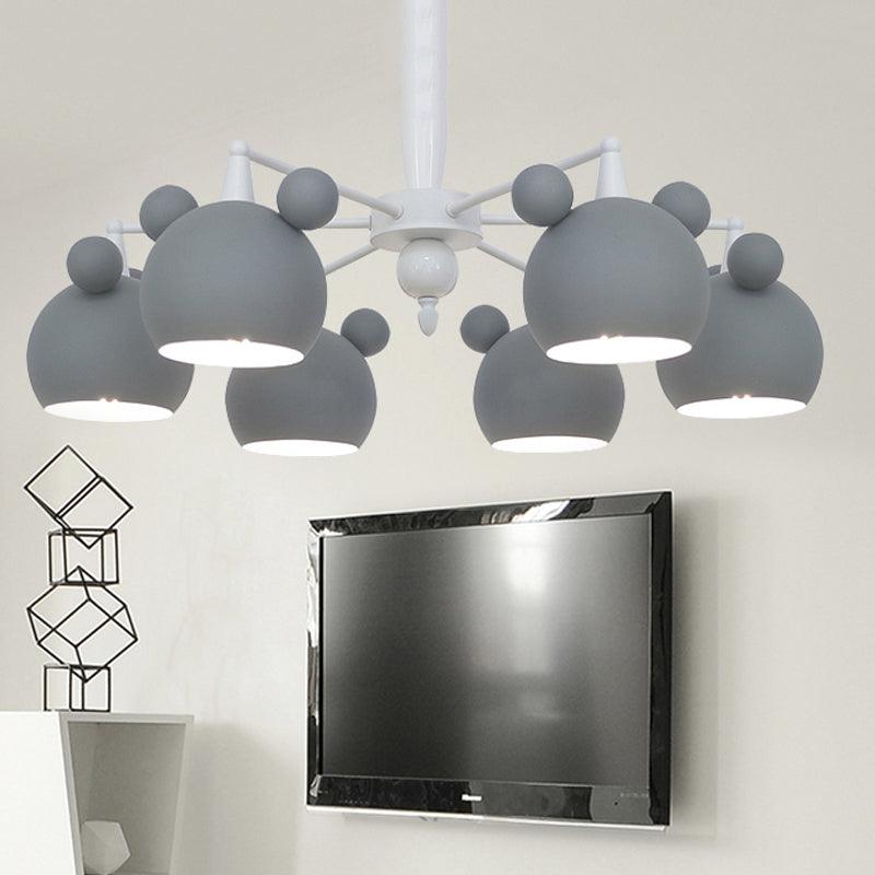 Macaron Stylish Suspension Light Bear Shade Metal Hanging Light - Rebooters