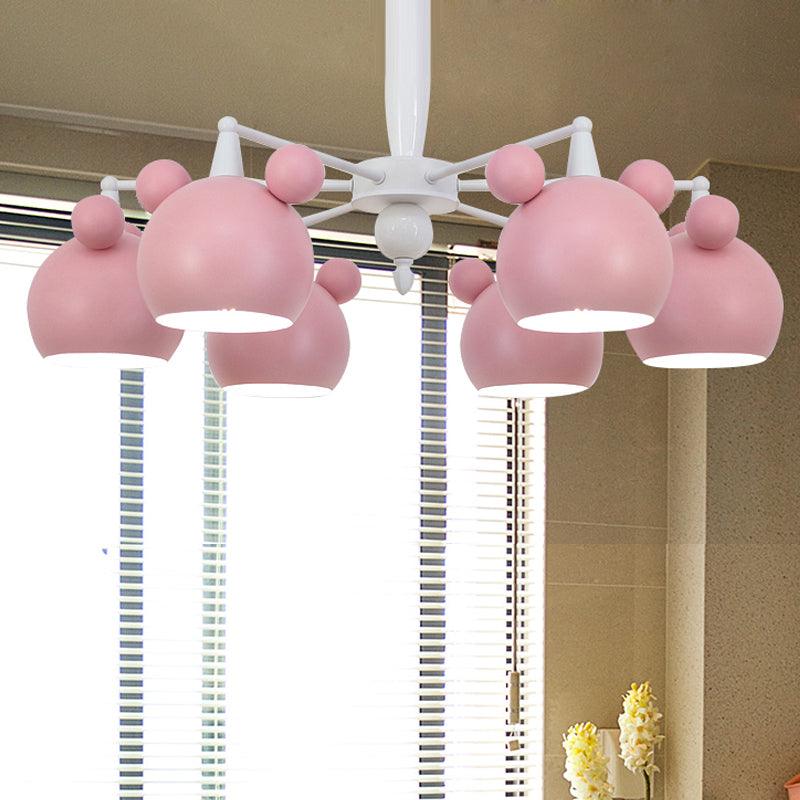 Macaron Stylish Suspension Light Bear Shade Metal Hanging Light - Rebooters
