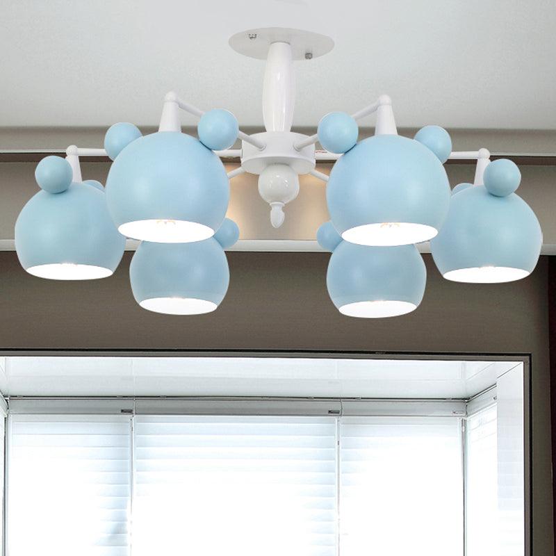 Macaron Stylish Suspension Light Bear Shade Metal Hanging Light - Rebooters