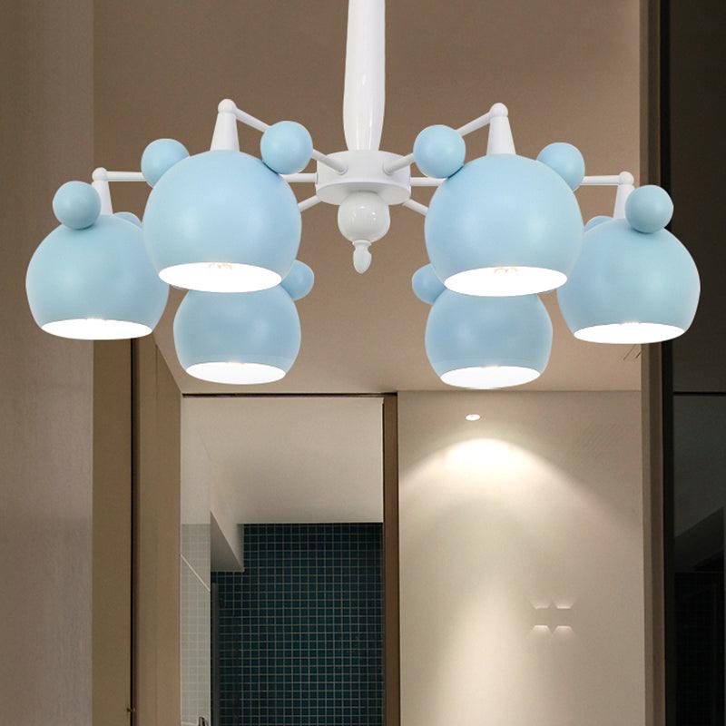 Macaron Stylish Suspension Light Bear Shade Metal Hanging Light - Rebooters
