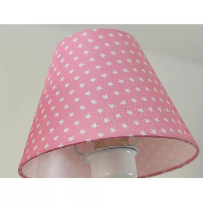 3 Lights Plaid Shade Chandelier for Kids Bedroom Deco - Rebooters
