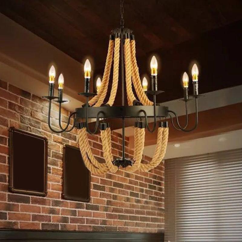 Adjustable Hanging Chain Chandelier Light Industrial Wagon Wheel Metal Ceiling Pendant - Rebooters