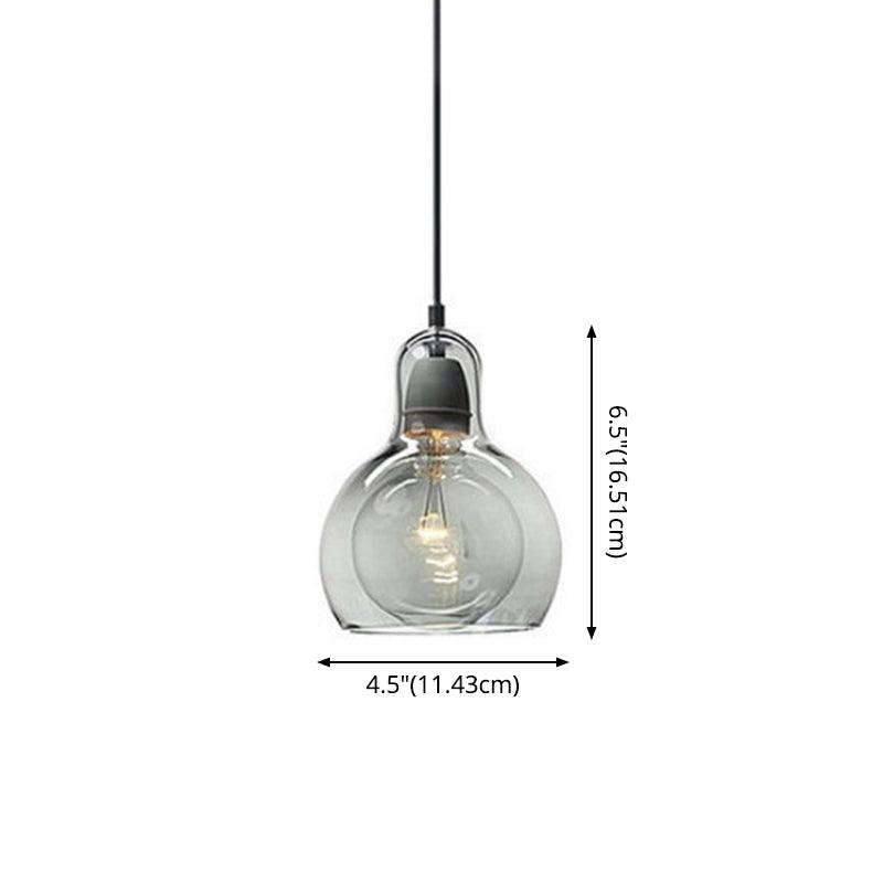 1 Light Pendant Lighting Fixtures Contemporary Gourd Glass - Rebooters