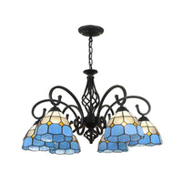 Stained Glass Tiffany Chandelier Light Living Room Ceiling Hanging Light - Rebooters