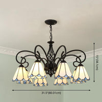 Stained Glass Tiffany Chandelier Light Living Room Ceiling Hanging Light - Rebooters