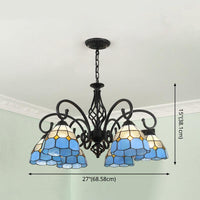 Stained Glass Tiffany Chandelier Light Living Room Ceiling Hanging Light - Rebooters