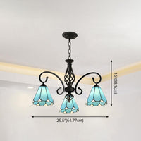Stained Glass Tiffany Chandelier Light Living Room Ceiling Hanging Light - Rebooters