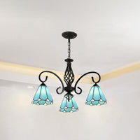 Stained Glass Tiffany Chandelier Light Living Room Ceiling Hanging Light - Rebooters