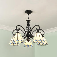 Stained Glass Tiffany Chandelier Light Living Room Ceiling Hanging Light - Rebooters