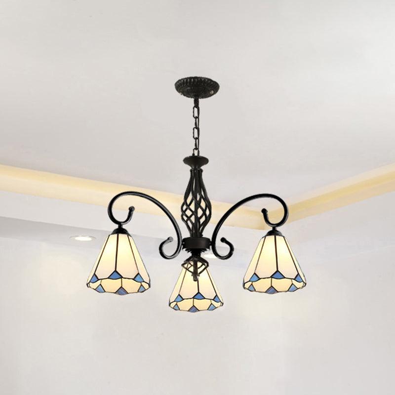 Stained Glass Tiffany Chandelier Light Living Room Ceiling Hanging Light - Rebooters
