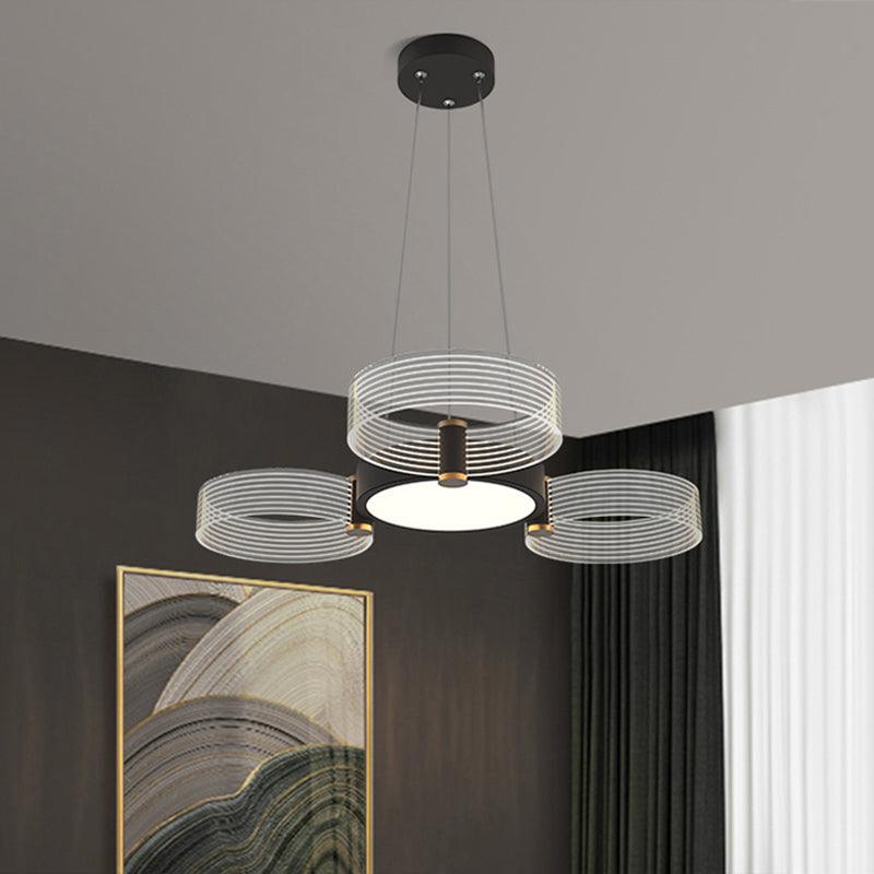 Circle Chandelier Lighting Modernist Acrylic Ceiling Pendant Light - Rebooters