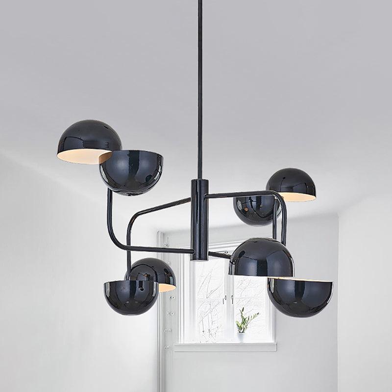 8-Head Office Ceiling Pendant with Dome Iron Shade Light - Rebooters