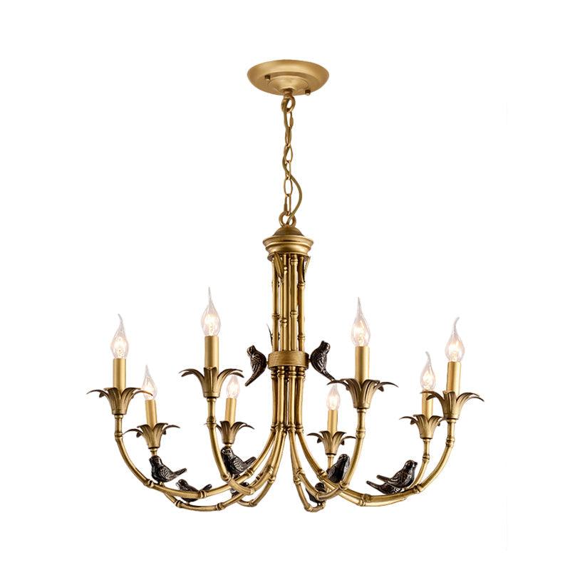 3/6/8 Lights Candelabra Ceiling Chandelier Rustic Brass Pendant - Rebooters