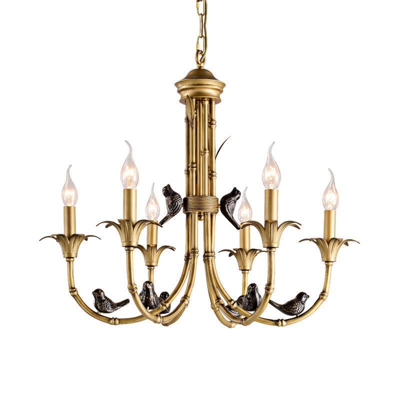 3/6/8 Lights Candelabra Ceiling Chandelier Rustic Brass Pendant - Rebooters
