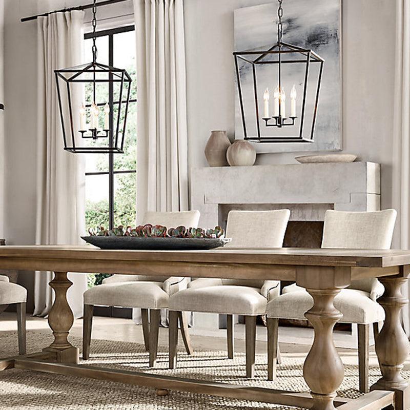 4-Light Cage Pendant Lighting Industrial Metal Chandelier - Rebooters