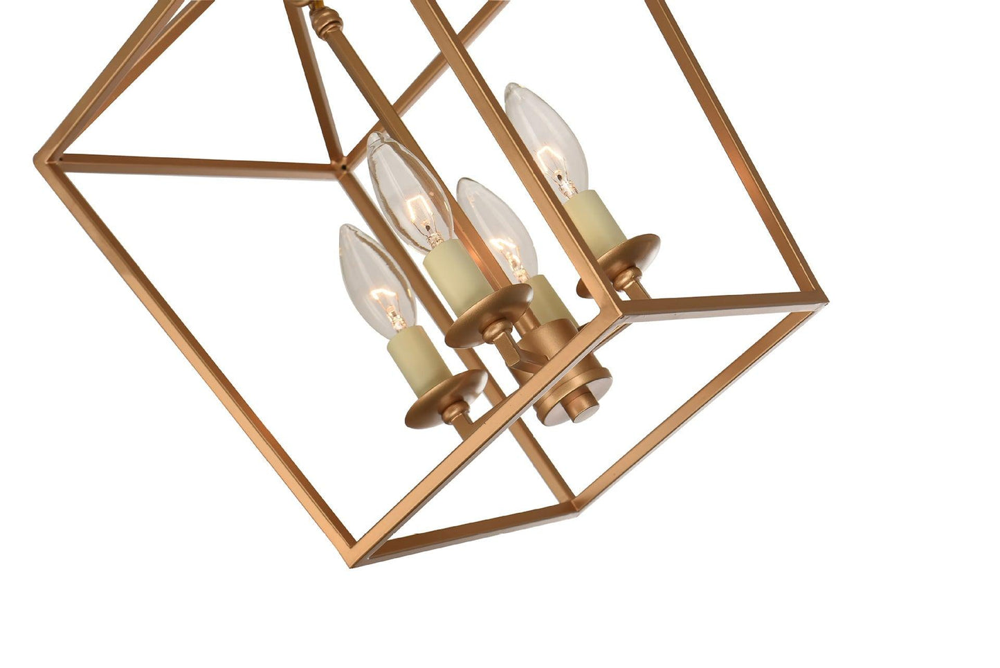 4-Light Cage Pendant Lighting Industrial Metal Chandelier - Rebooters