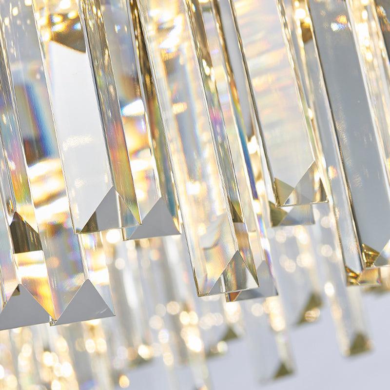 23.5"/31.5" W Tapered Icicle Crystal Pendant Chandelier - Rebooters