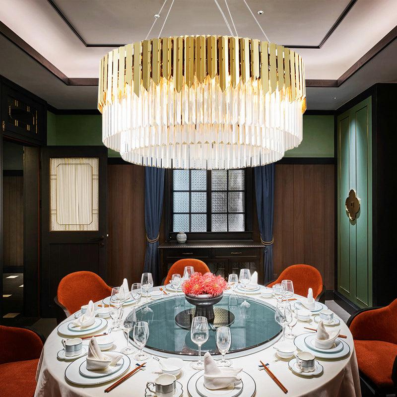 8/12-Light Living Room Chandelier Contemporary Golden Pendant Light - Rebooters