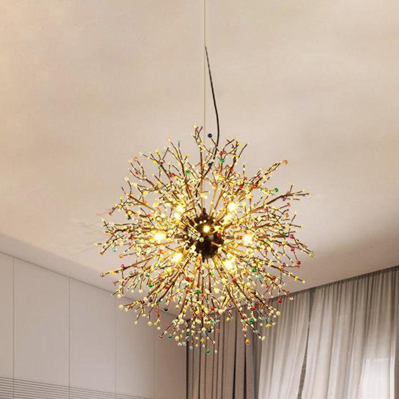 23.5"/31.5" Wide Starburst Chandelier Lighting Modern Crystal Beaded - Rebooters
