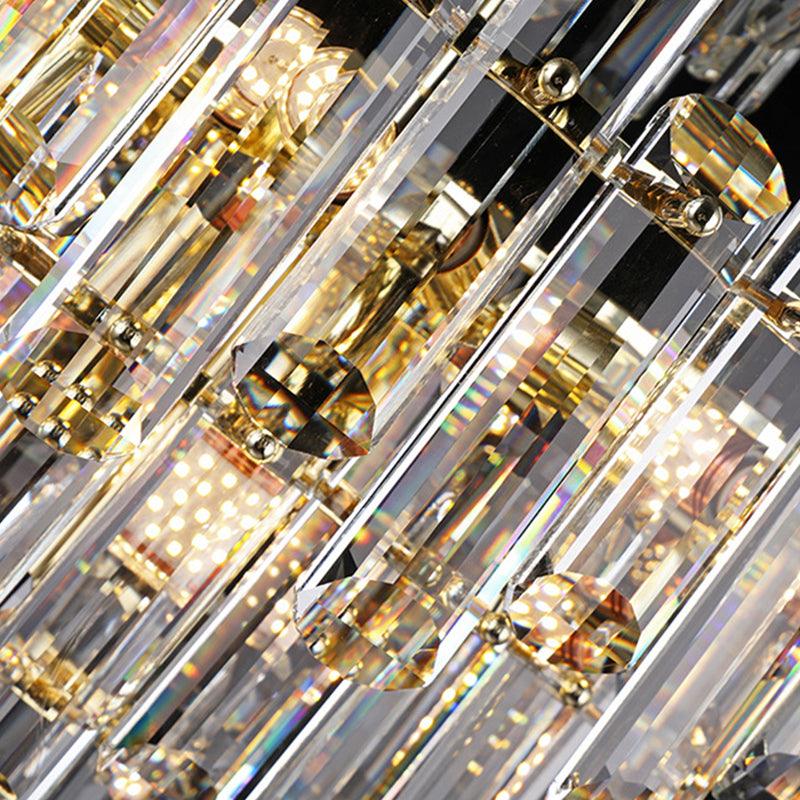 3 Tiers Beveled Crystal Chandelier Light Fixture 8/12 Lights - Rebooters