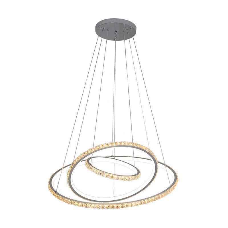 3-Tier Chandelier Light Fixture Modern Crystal LED Gold Ceiling Pendant Light - Rebooters