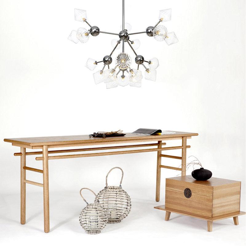 Amber Clear Glass Diamond Pendant Light Fixture 3 9 12 Bulbs 13 27.5 34 Width - Rebooters