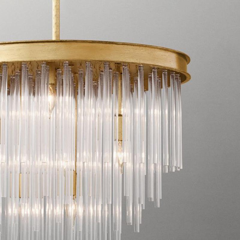 6/8-Bulb Restaurant Chandelier Light Modernism Gold Pendant - Rebooters