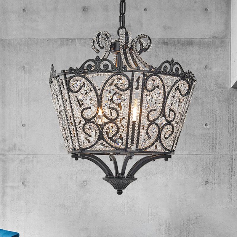 Beaded Chandelier Lamp Traditional K9 Crystal Light Fixture - Rebooters