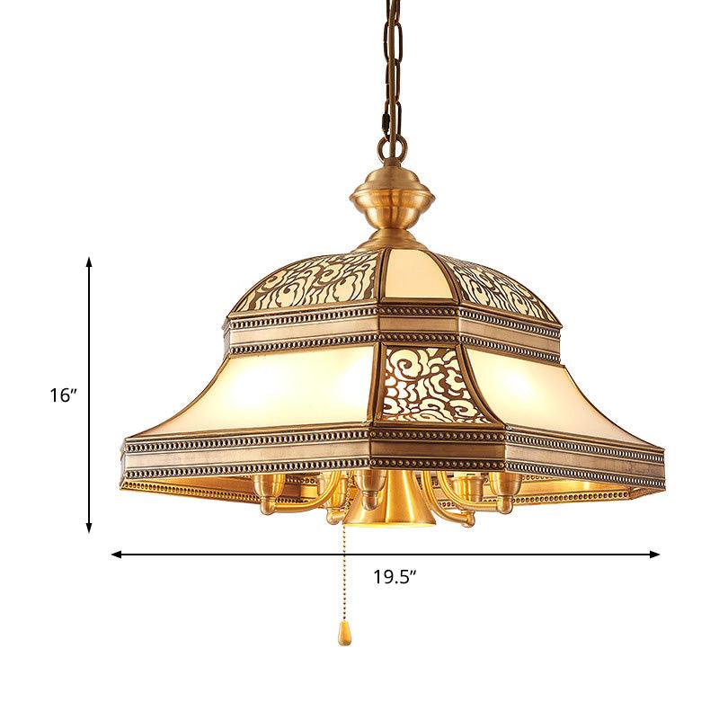 Bell Dining Room Ceiling Chandelier Gold 5 Heads Fixture - Rebooters