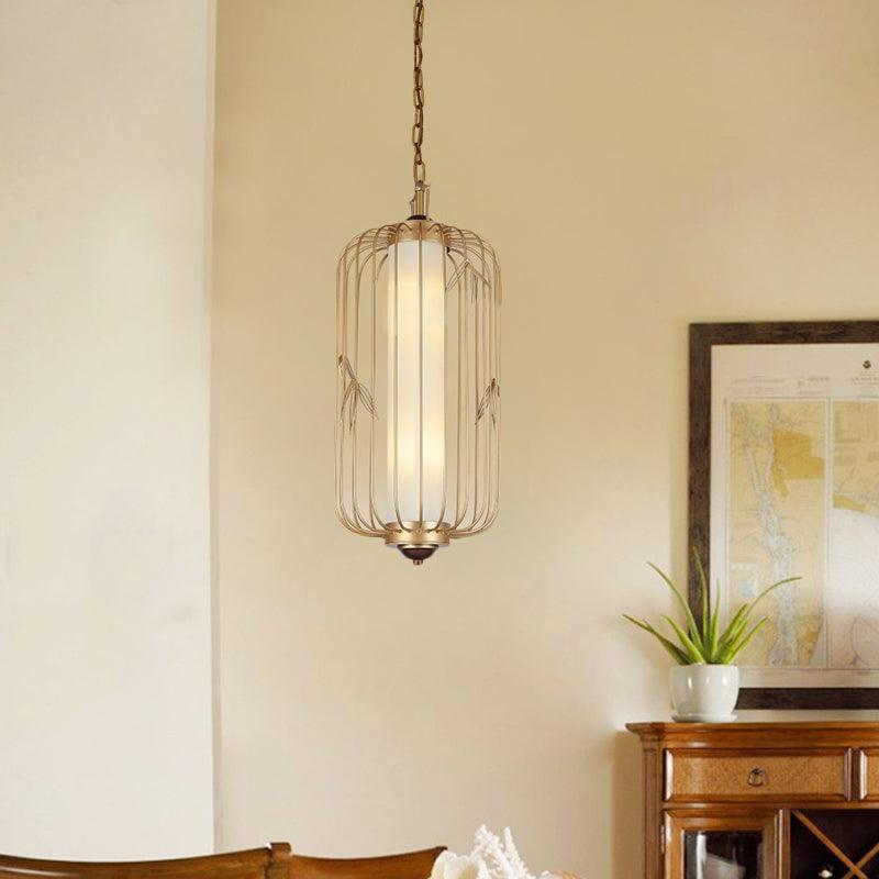 Birdcage Dining Room Chandelier Lighting Classic Stylish Metal 2 Lights Gold - Rebooters