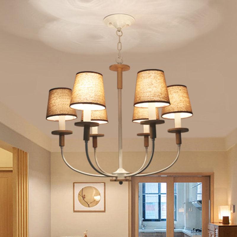 6/8 Heads Living Room Chandelier Lamp Modern Flaxen Pendant Light - Rebooters