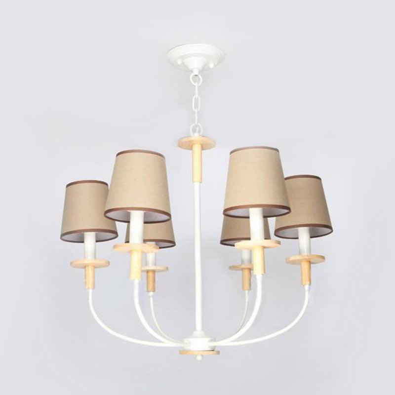 6/8 Heads Living Room Chandelier Lamp Modern Flaxen Pendant Light - Rebooters