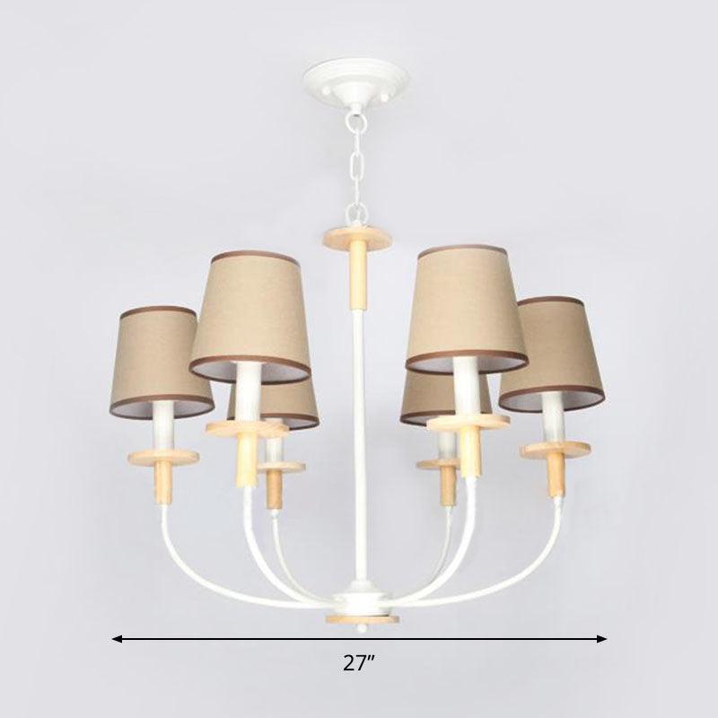 6/8 Heads Living Room Chandelier Lamp Modern Flaxen Pendant Light - Rebooters