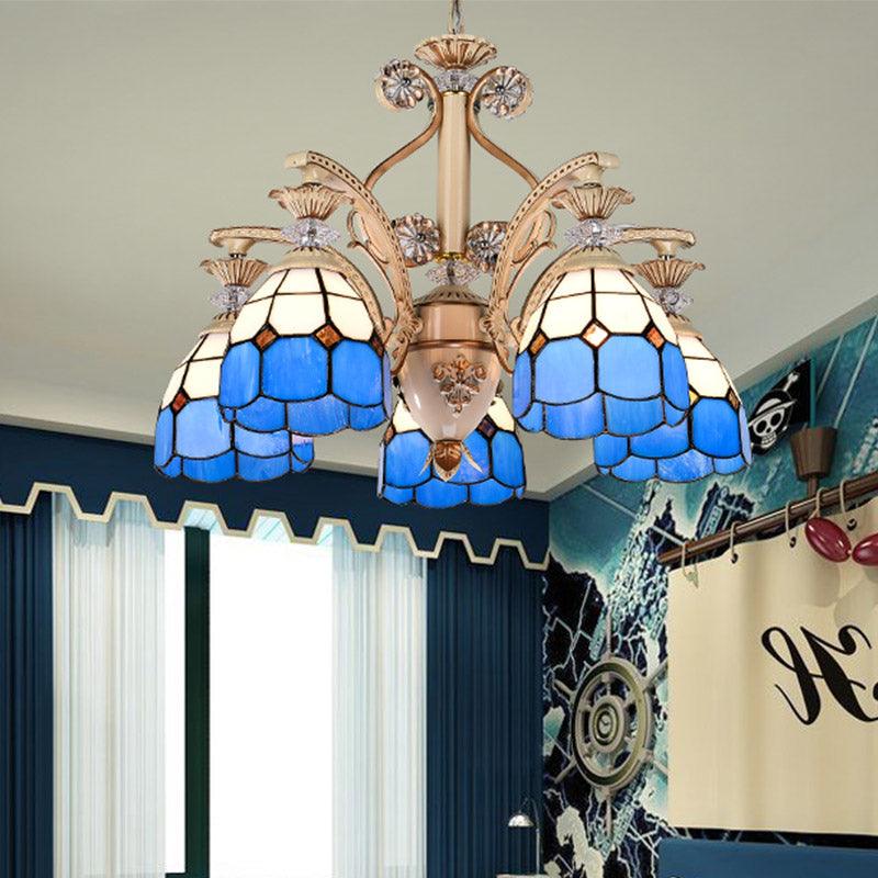Baroque Dome Shape Chandelier Light 5/9/11 Lights Blue - Rebooters