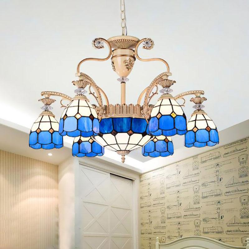Baroque Dome Shape Chandelier Light 5/9/11 Lights Blue - Rebooters