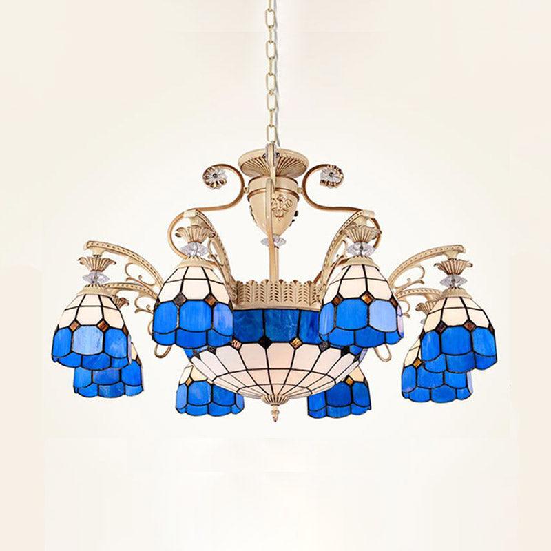 Baroque Dome Shape Chandelier Light 5/9/11 Lights Blue - Rebooters