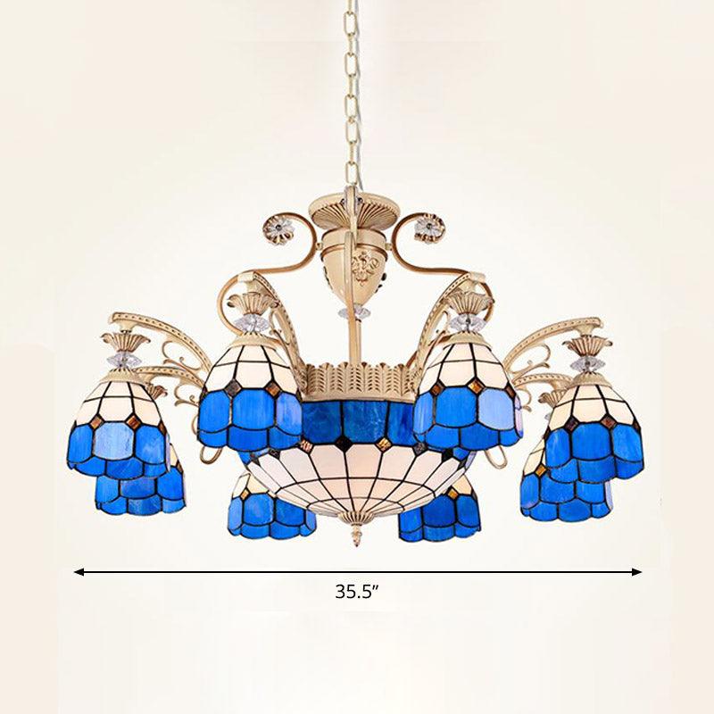 Baroque Dome Shape Chandelier Light 5/9/11 Lights Blue - Rebooters