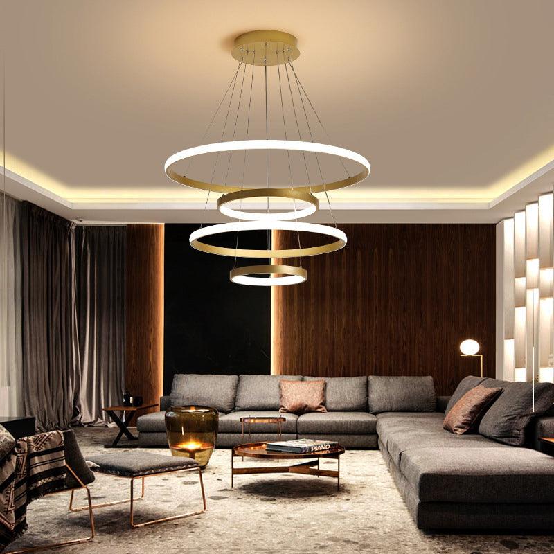 31.5"/39" Wide 4 Tiers LED Pendant Chandelier Gold - Rebooters