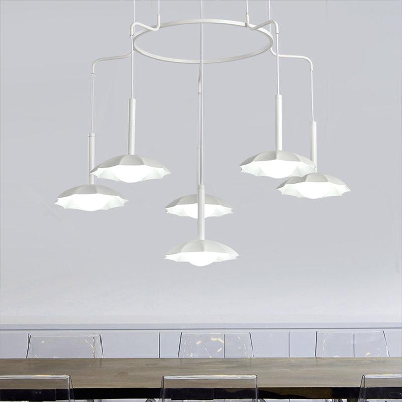 6-Head Living Room Chandelier Modernist Style White Light - Rebooters