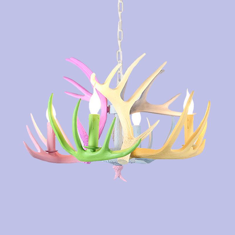 16"/23" Wide Antler Resin Chandelier Lighting 4/6/8 Heads - Rebooters